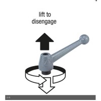 KIPP K0120鋼外螺紋英寸公制經(jīng)典球形可調(diào)式手柄