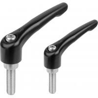 KIPP K0123_SE不銹鋼可調式手柄外螺紋零件英寸公制