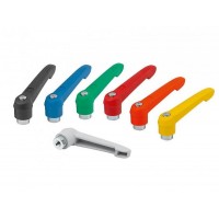 KIPP K1660內螺紋插件藍色鈍化鋼可調節(jié)塑料手柄