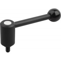 KIPP K0108英寸0度和20度球形旋鈕張力杠桿外螺紋