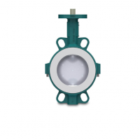 InterApp PTFE內(nèi)襯中心蝶閥，適用于腐蝕性流體和高純度應(yīng)用