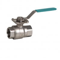 InterApp 不銹鋼球閥，兩件式閥體，全孔，頂部法蘭，用于安裝執(zhí)行器